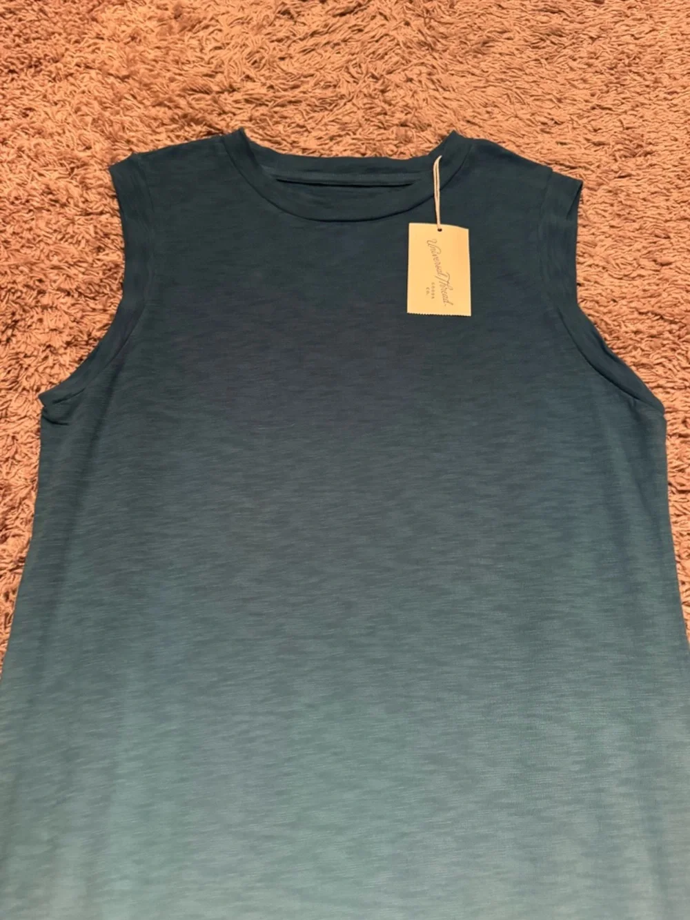 NWT Universal Thread Sz Medium Blue to White Ombre Sleeveless Maxi Dress - Picture 3 of 6